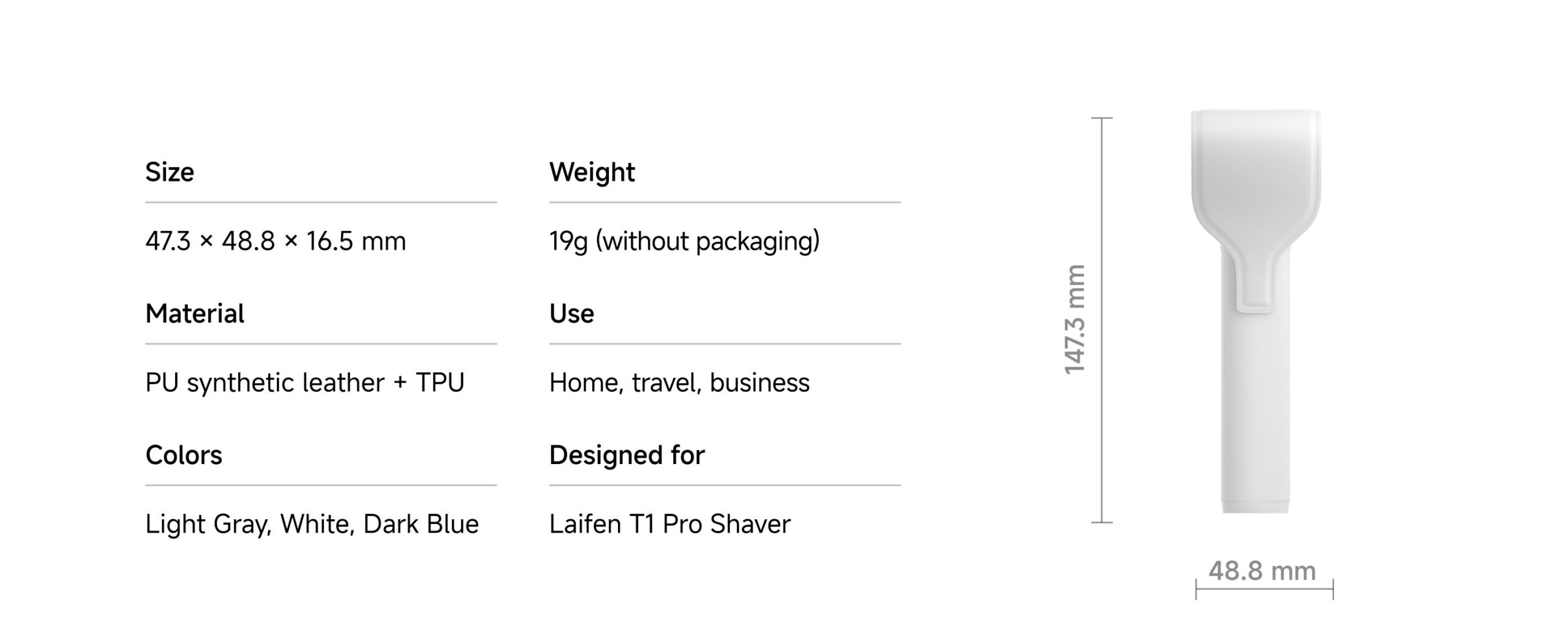 Laifen Pouzdro na holicí strojek T1 Pro White 5 850fb7a4d9902d3d50426441ca850b33