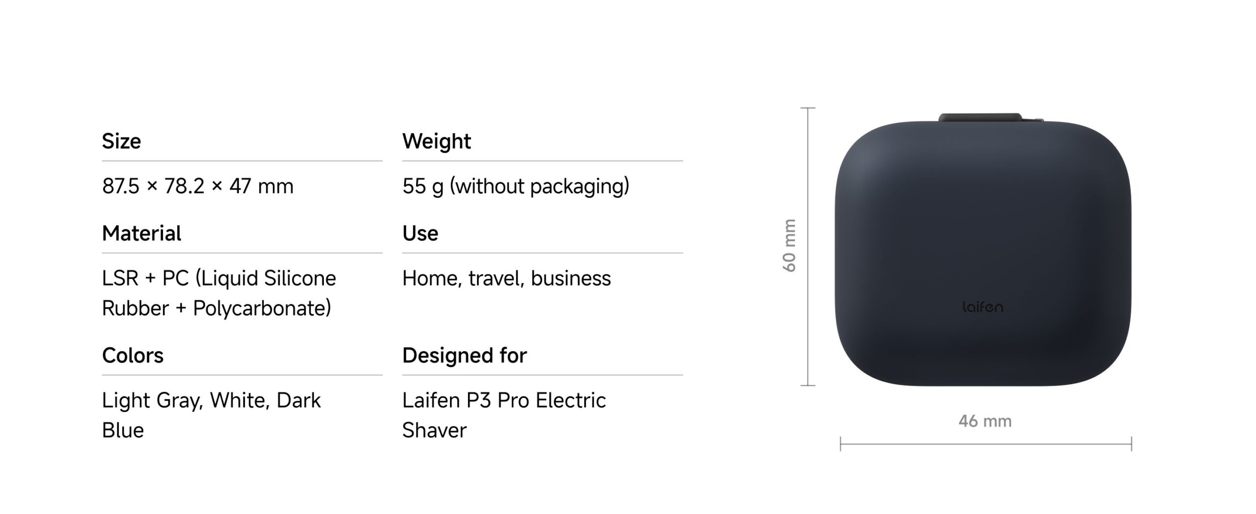 Laifen Pouzdro na holicí strojek P3 Pro Dark Blue 6 cacbf5a291ac1fba485979a38fc913d7